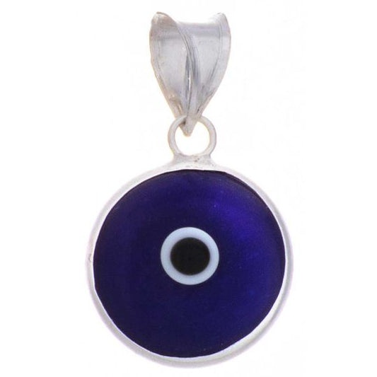 Evil Eye Small Glass Bead .925 Silver Pendant