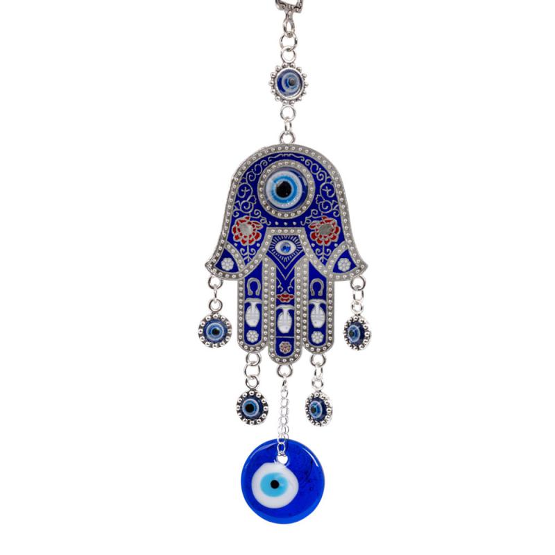 7.5" HAMSA & EVIL EYE WALL HANGING