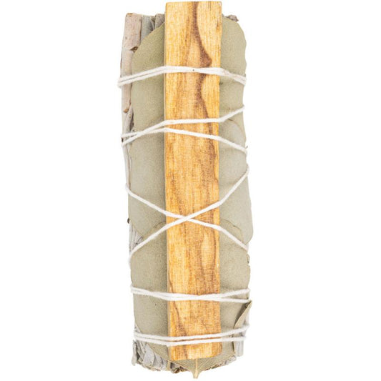 4" White Sage with Eucalyptus & Palo Santo Smudge Stick