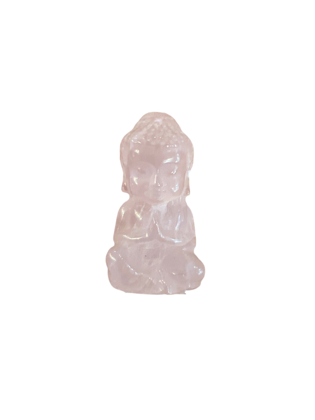 Rose Quartz Crystal Carved Buddha
