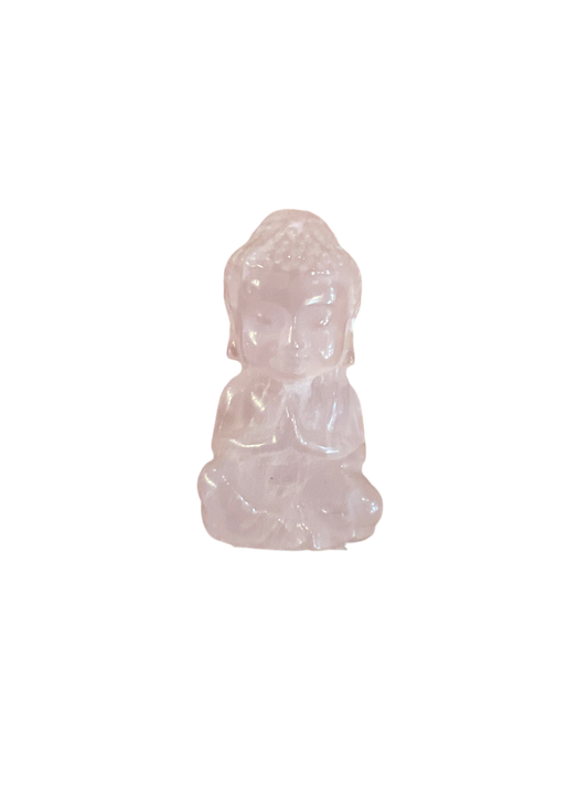 Rose Quartz Crystal Carved Buddha