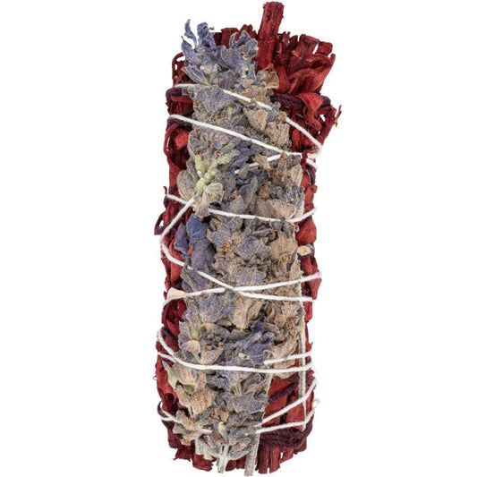 4" White Sage with Dragon's Blood & Lavender Smudge Stick