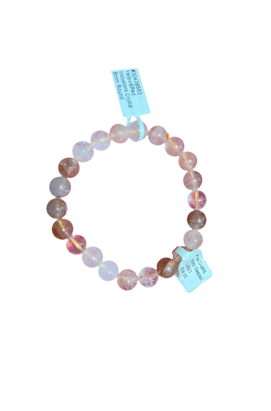 Fire Quartz 8MM Beaded Bracelet