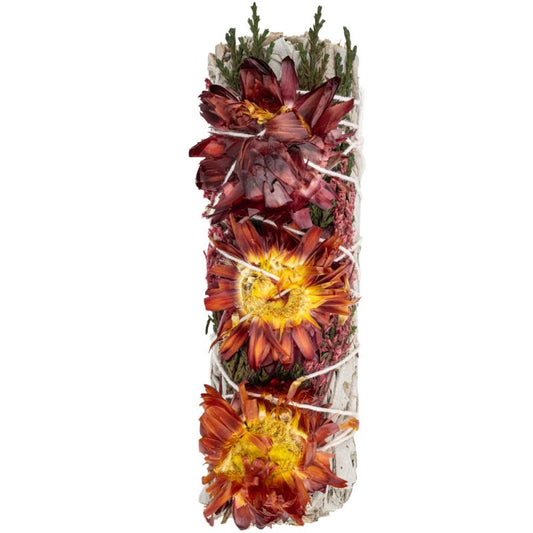 4" Fall Bliss Sage with Flower Smudge Stick