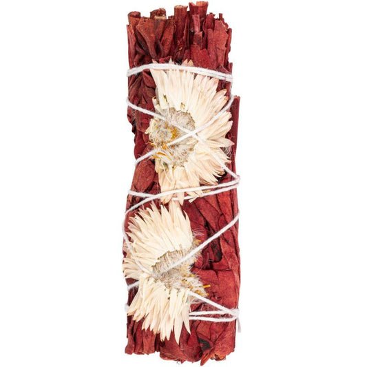 4" Purification Sage with Flowers Smudge Stick