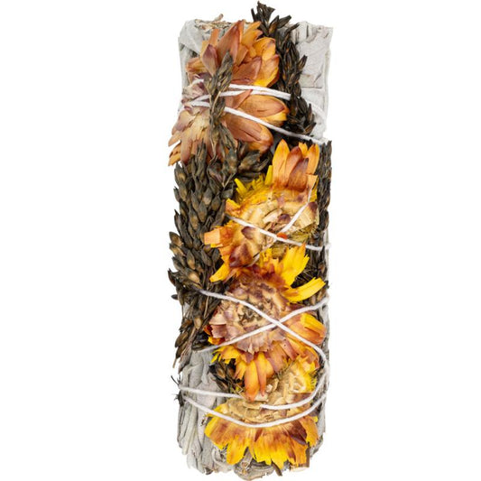 4" Strength Sage with Flowers Smudge Stick