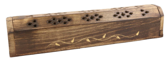 WOODEN INCENSE COFFIN BOX (12″) – STYLE C