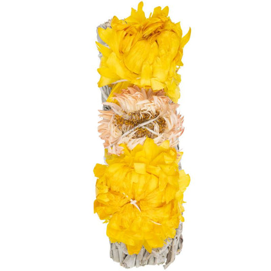 4" Clarity Sage with Flower Smudge Stick