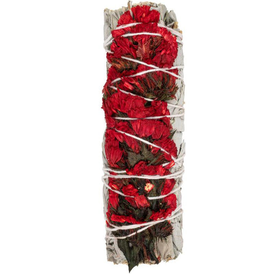 4" Love Sage with Flowers Smudge Stick