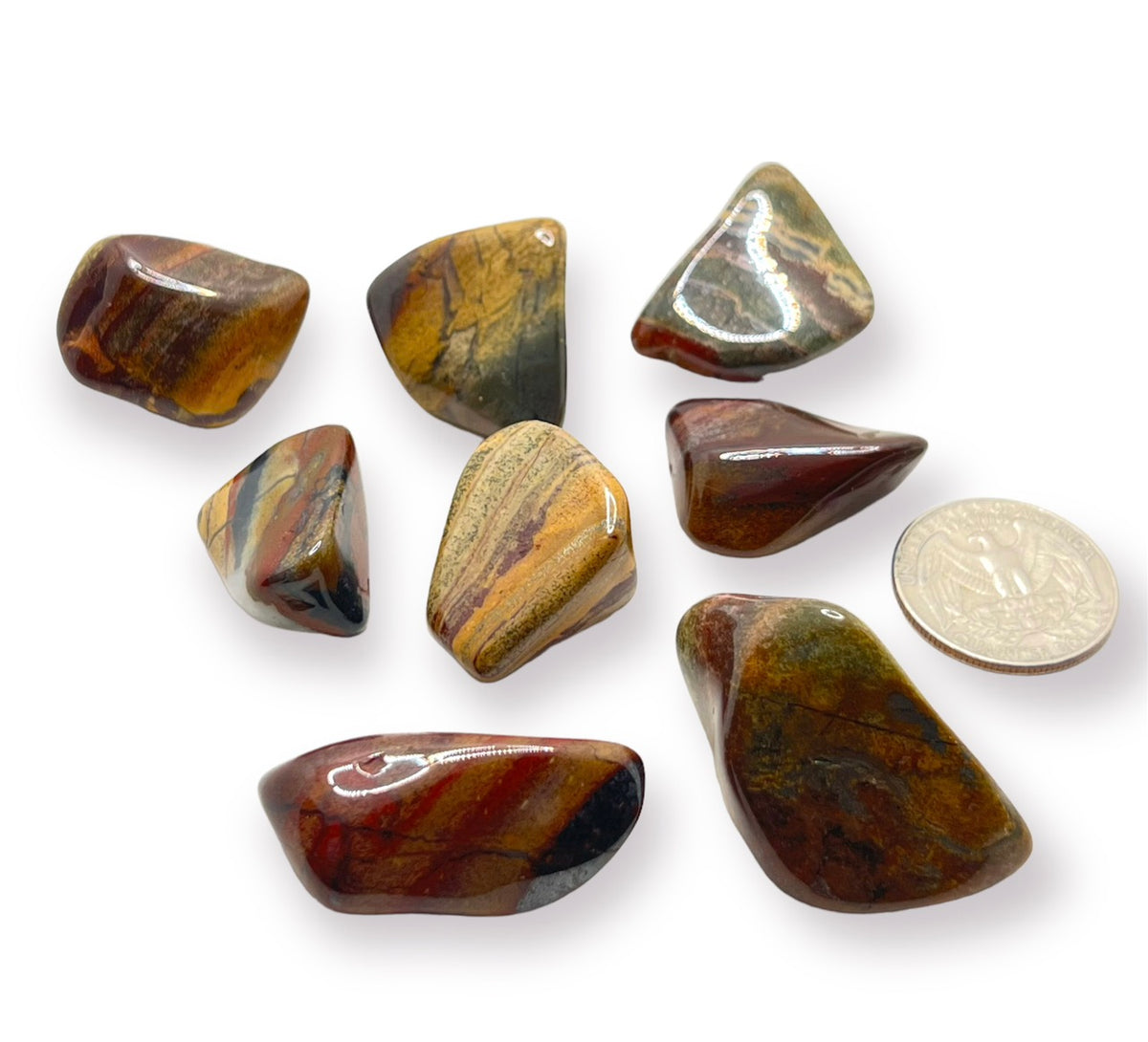 Rainbow Jasper Crystal - Tumbled, tumbled stone at Namaste Bookshop near Union Square, NYC