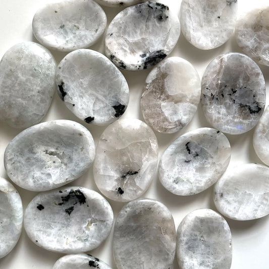 Rainbow Moonstone Worry Stone 1.5-1.75" - India