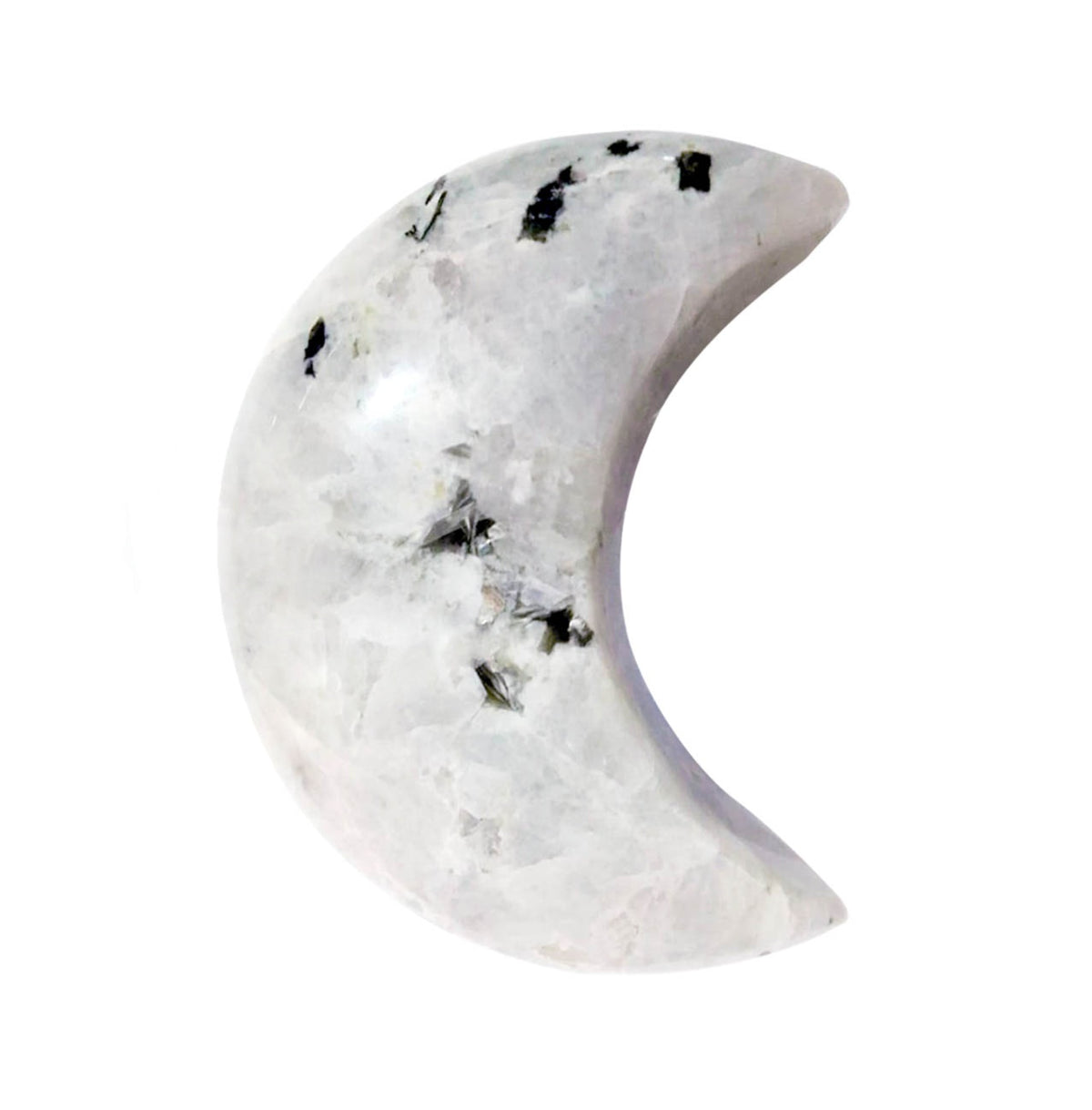Rainbow Moonstone Crescent Moon 4" - India