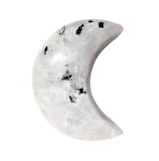 Rainbow Moonstone Crescent Moon 4" - India