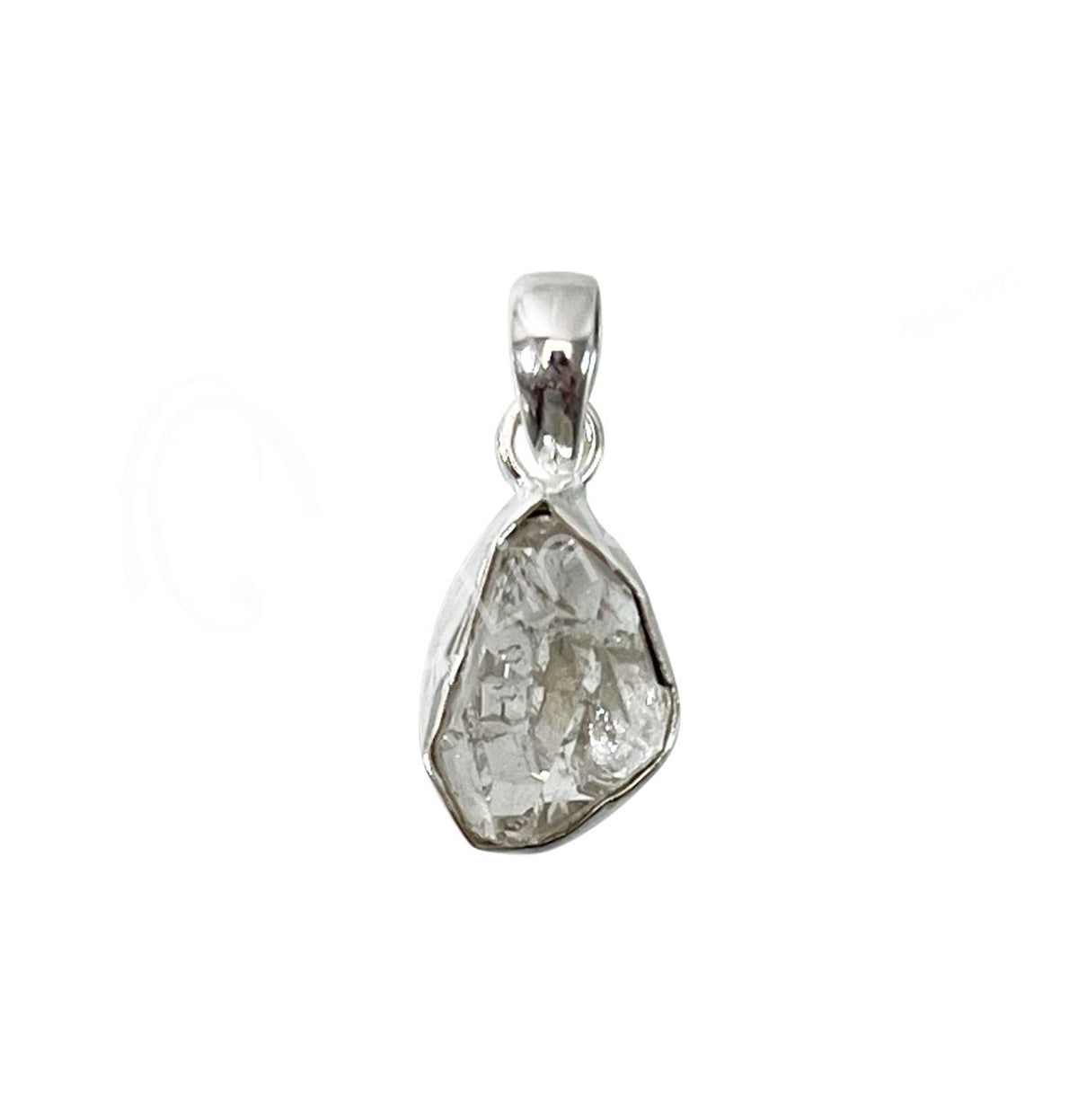 Herkimer Diamond Natural Sterling Silver Pendant