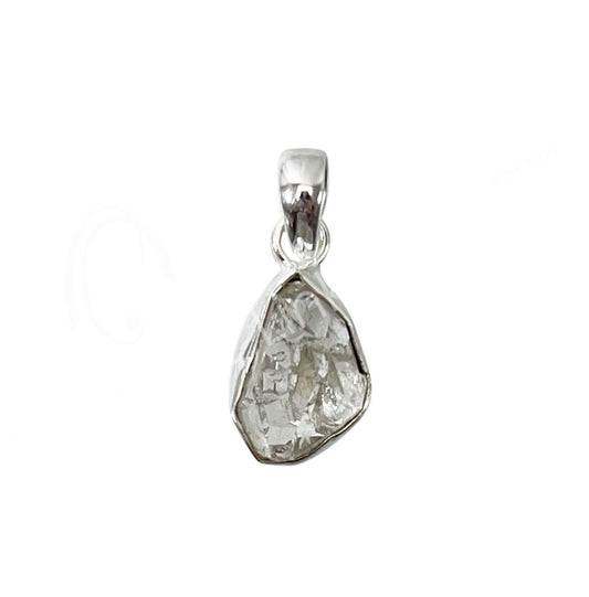 Herkimer Diamond Natural Sterling Silver Pendant