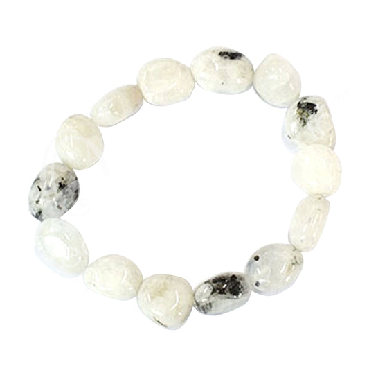 Rainbow Moonstone 12-15mm Tumbled Stone Bracelets
