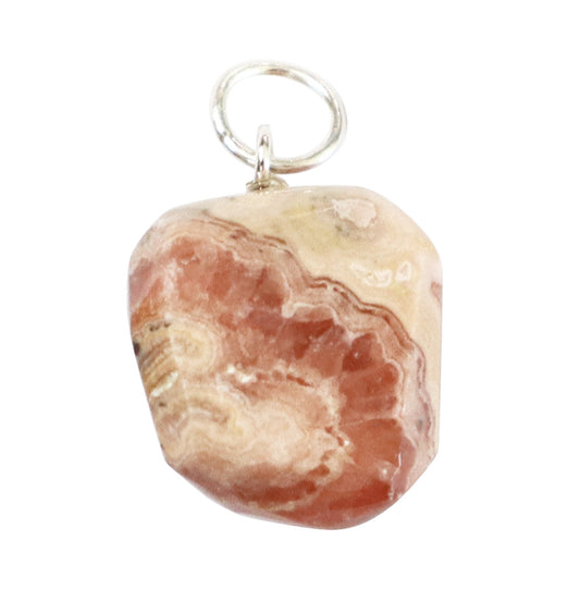 Rhodochrosite Tumbled Stone Pendant With Bail