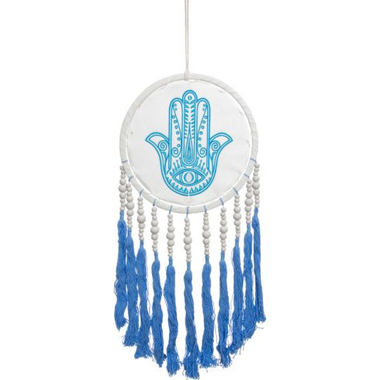 Fatima Hand Embroidered Wall Hanging with Fringe - Dreamcatcher
