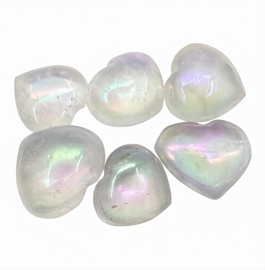 Angel Aura Quartz Heart 1-1.5" - Brazl