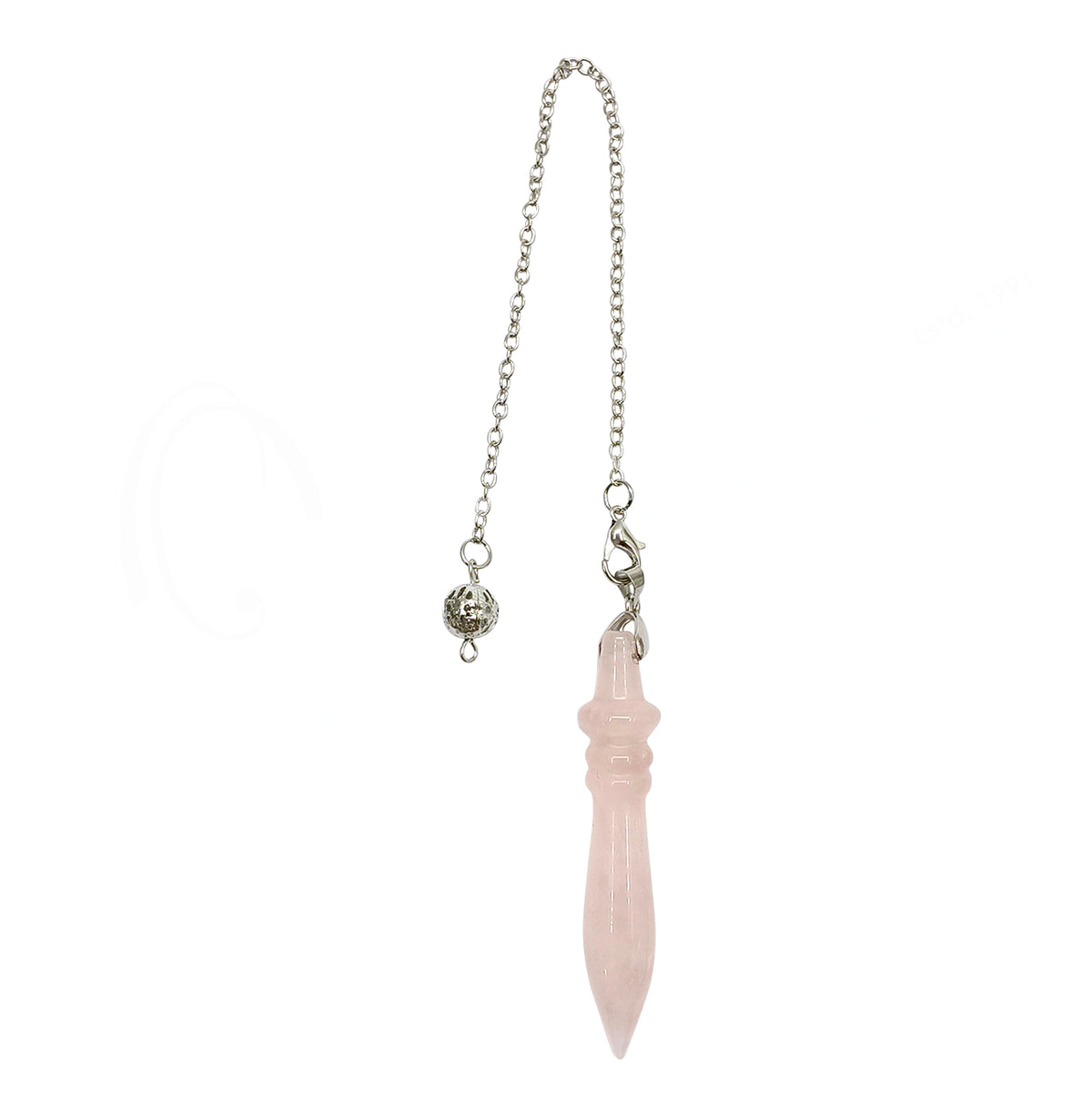 Rose Quartz Plain Chain 9.5-10″L Egyptian Pendulum