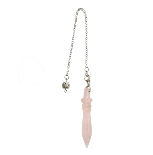 Rose Quartz Plain Chain 9.5-10″L Egyptian Pendulum