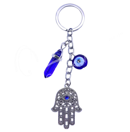 EVIL EYE HAND OF FATIMA WITH POINT 4.75″L - KEYCHAIN