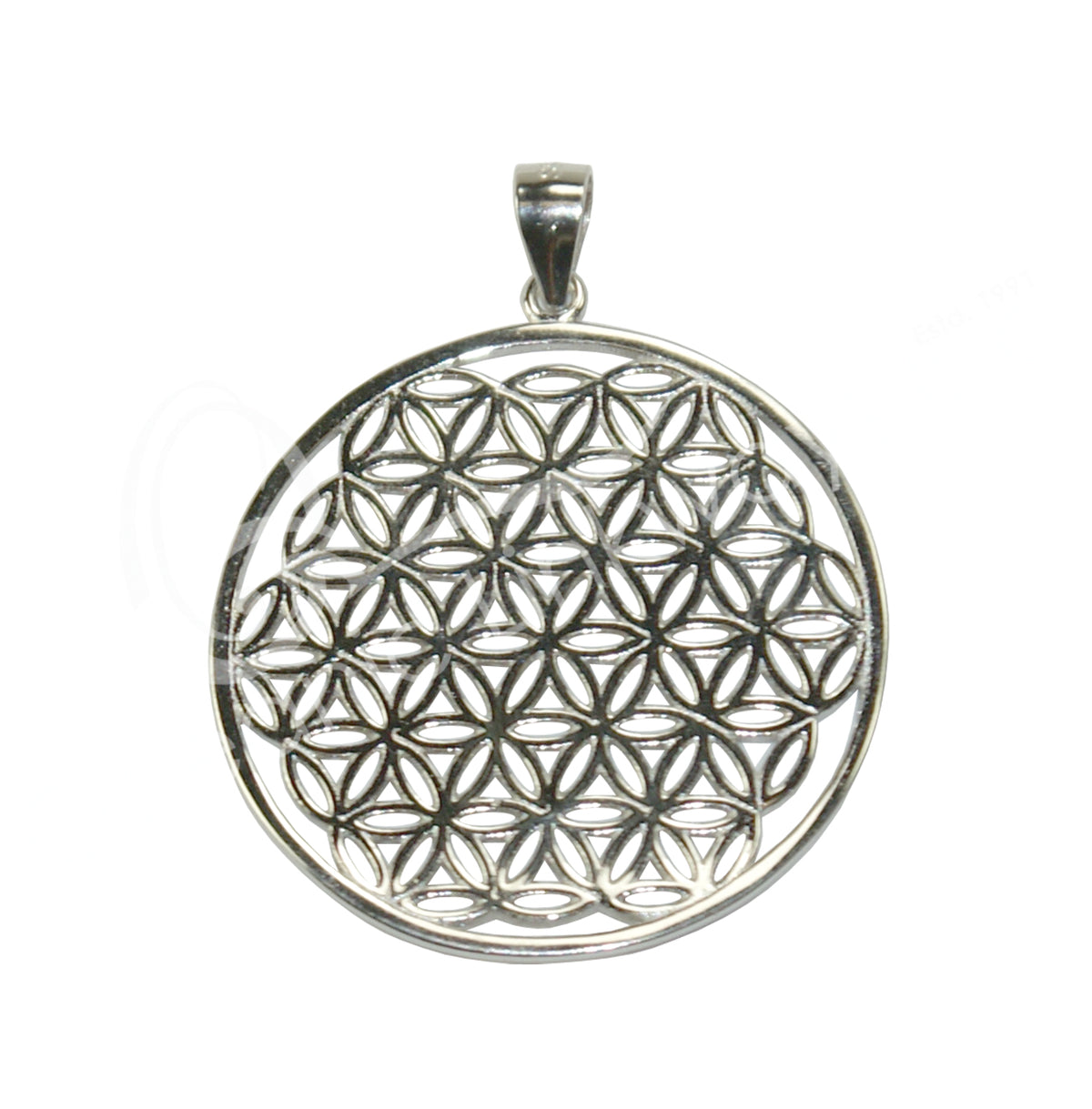 Flower Of Life Sterling SIlver 1" Pendant