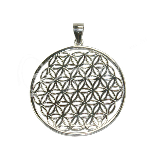 Flower Of Life Sterling SIlver 1" Pendant