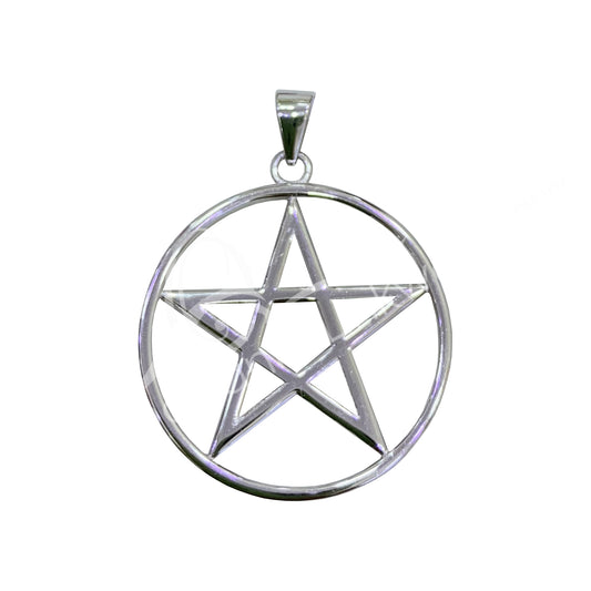 Pentacle .925 Sterling Silver Pendant 0.85" DIA
