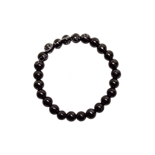 Black Onyx 8MM Round Beaded Bracelet