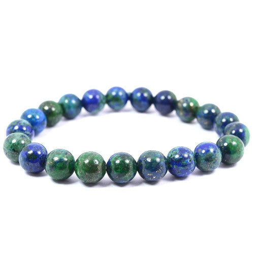 Azurite Chrysocolla / Malachite 8mm Beaded Bracelet