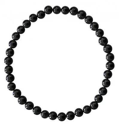 Black Obsidian 4mm Round Beaded Bracelets