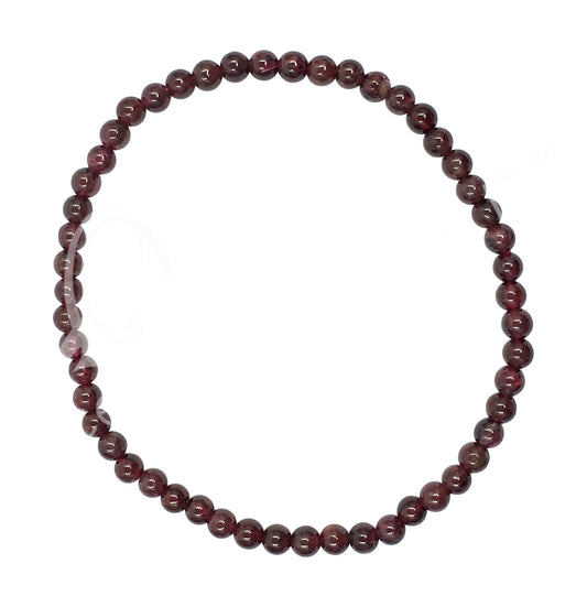 Garnet 4MM Round Beaded Bracelets