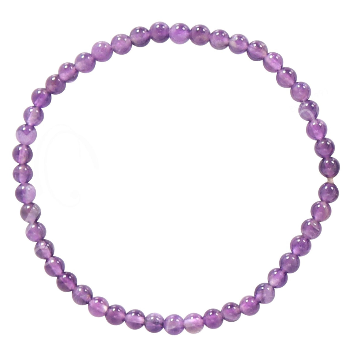 Amethyst 4mm Round Beaded Bracelets