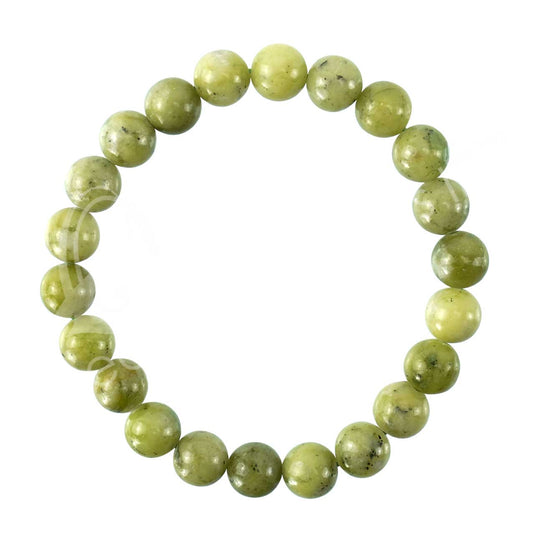Jade 8MM Round Beaded Bracelet