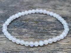 Rainbow Moonstone 4-6mm Round Beaded Bracelets