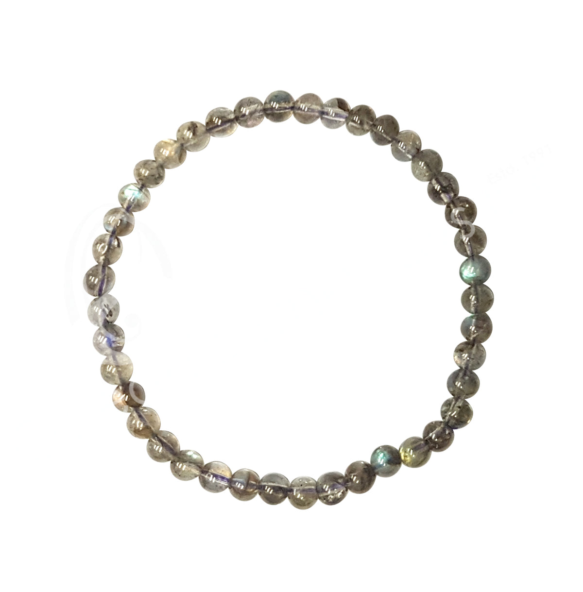Blue Labradorite A+4mm Round Beaded Bracelets