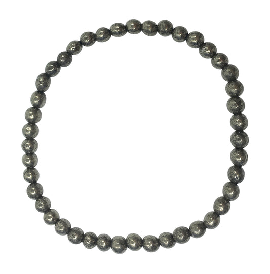 Pyrite 4mm Beaded Bracelets