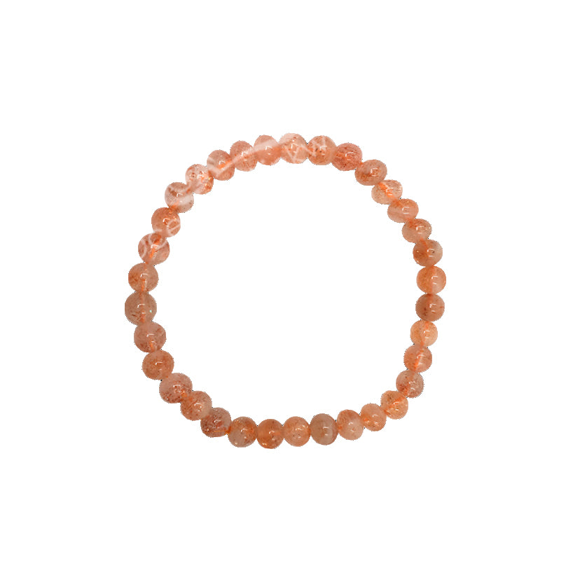 Sunstone 5-8mm Round Beaded Bracelets