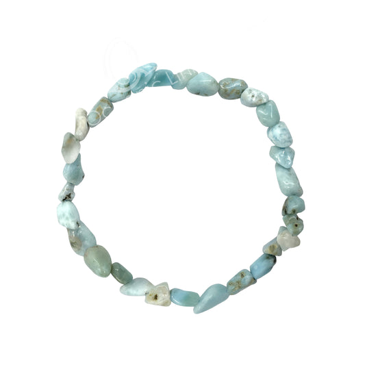 Larimar 8-10mm Tumbled Stone Bracelets