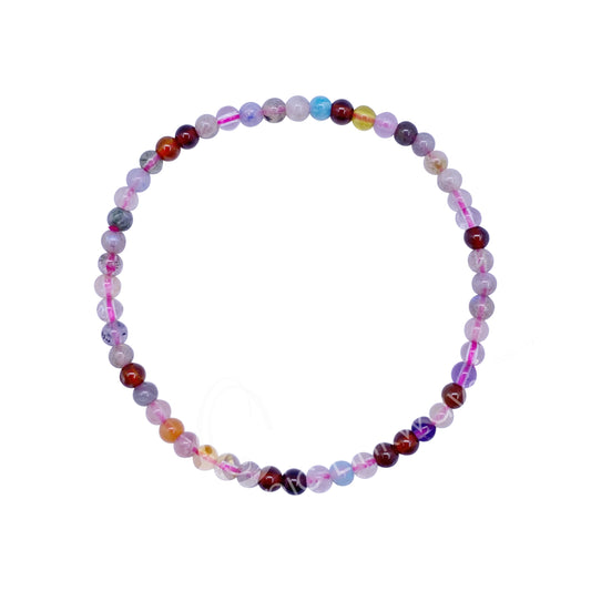 Multi Mixed Stones 4mm Round Beaded Bracelets