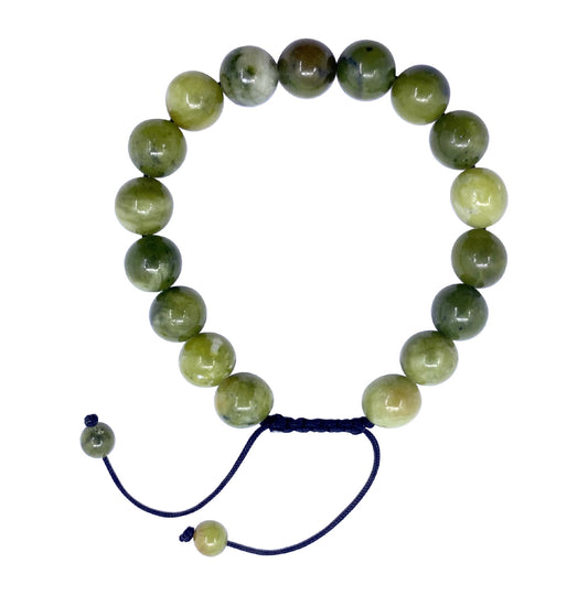 Jade 10mm Adjustable Beaded Bracelet