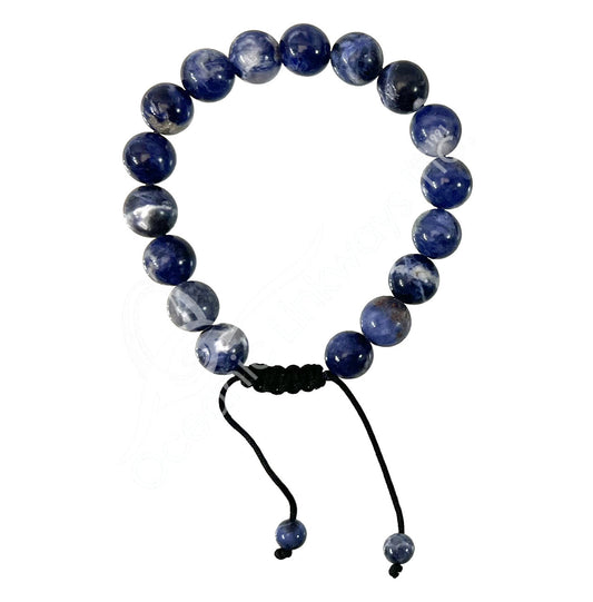 Sodalite Adjustable 10mm Beaded Bracelet