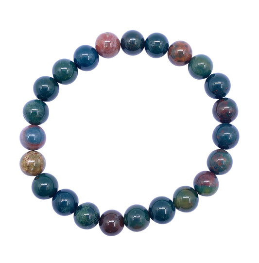 Bloodstone 8MM Beaded Bracelet