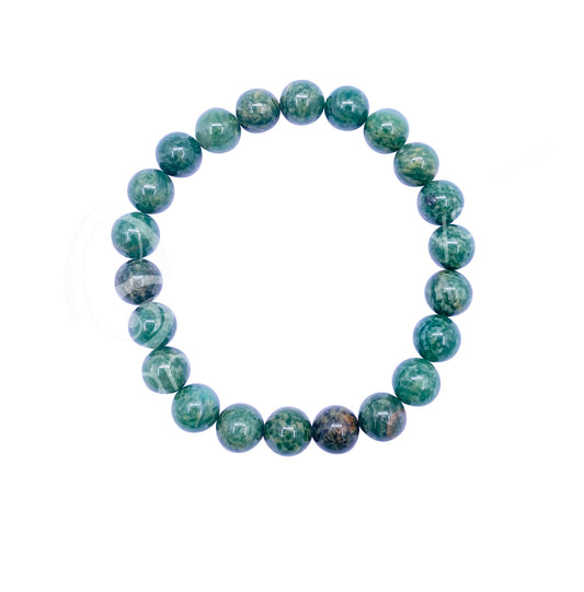 African Jade 8MM Round Beaded Bracelet