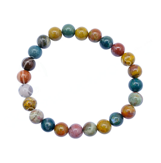 Ocean Jasper 8MM Round Beaded Bracelet