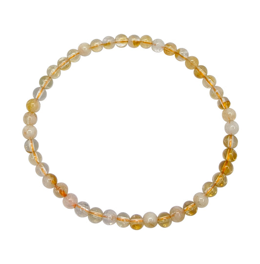 Citrine 4-5mm Round Beaded Bracelets