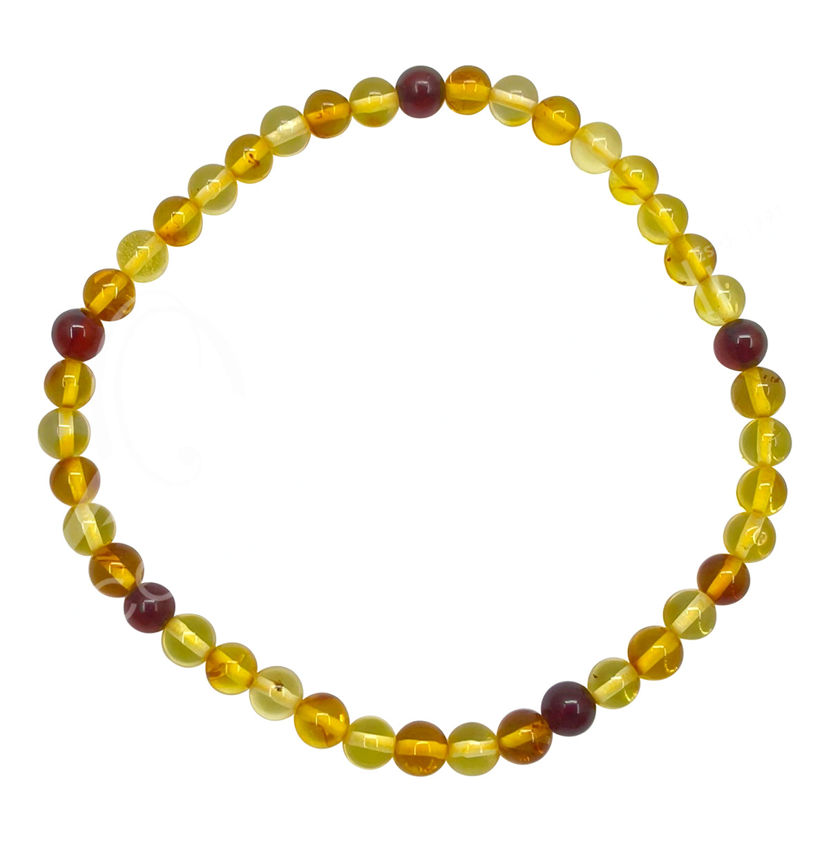 Amber 4mm Mix Color Beaded Bracelets