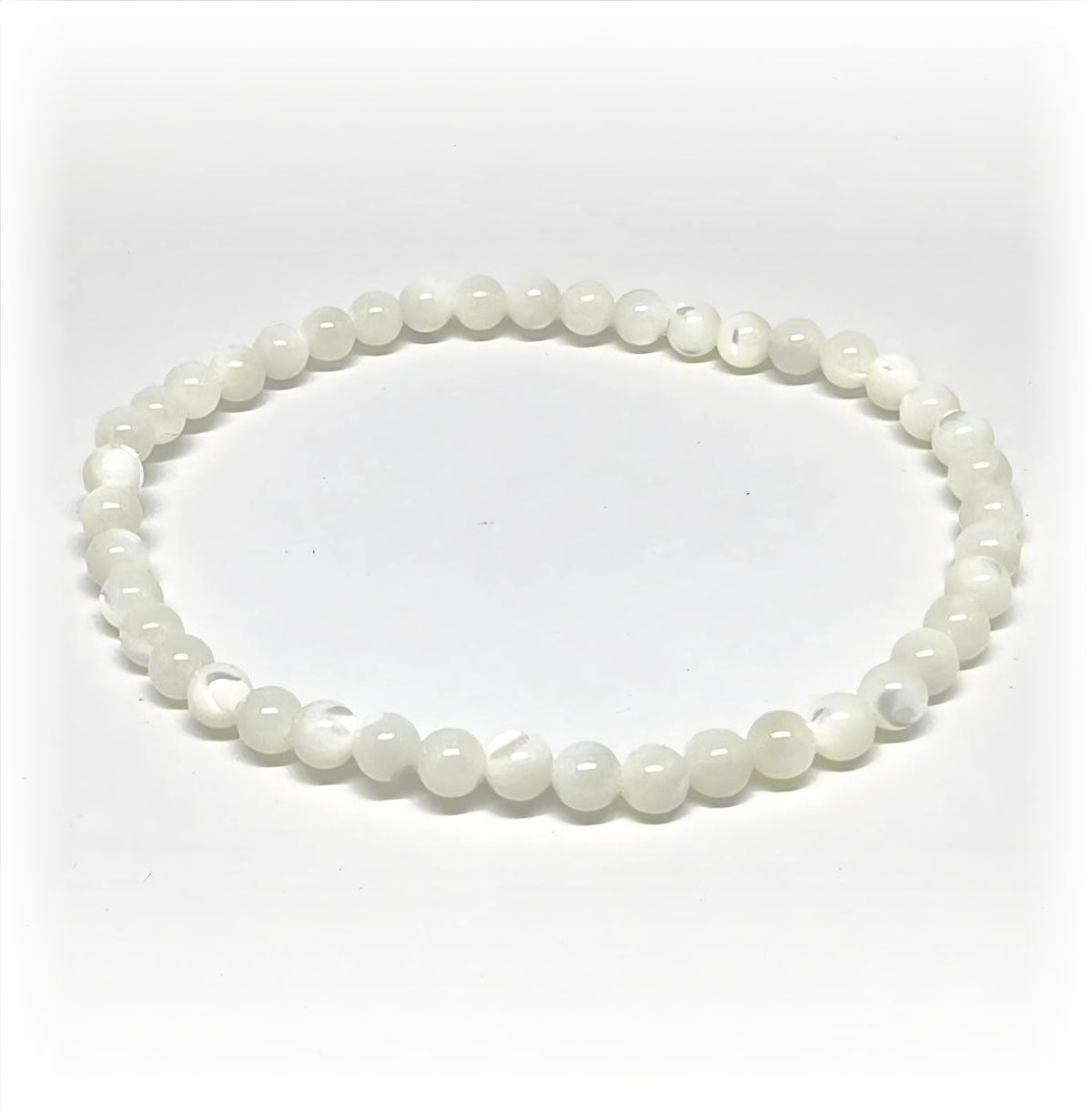 Mother Of Pearl 4MM Beaded Bracelet at Namaste Bookshop near Union Square, NYC