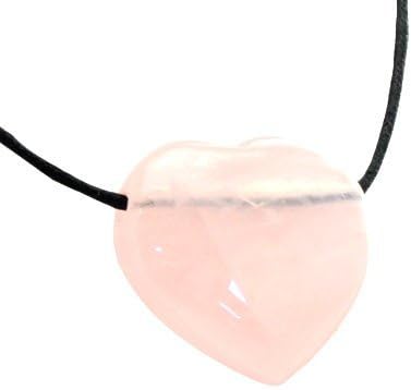 Rose Quartz Heart With Side Hole - 30MM